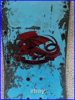 Vintage Powell Peralta Mike McGill Blue Skull and Snake mini Skateboard Deck Vintage Powell Peralta Mike McGill Blue Skull and Snake mini Skateboard Deck