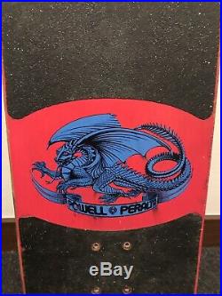 Vintage Powell Peralta Skull And Sword OG Skateboard Deck 1980 Pig Tony Hawk