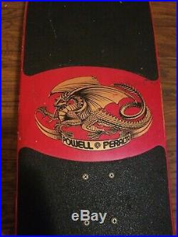 Vintage Powell Peralta Skull and Sword Skateboard 1978 Gullwing Pro, Red Dip
