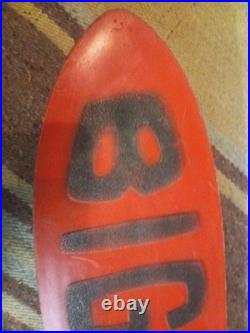 Vintage RARE Big Red Skateboard Sport Supergrip Red Banana Deck 27.5 Collector