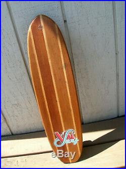 Vintage RARE Val Surf shop multi wooden skateboard sidewalk surfboard 1960s old