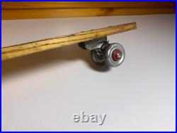 Vintage ROLLER SURFER Metal Steel Wheels Skateboard Wood Wooden Nokomis Illinois