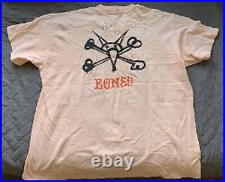 Vintage Rare 80's Powell Peralta Rat Bones T Shirt Autographed Rodney Mullen