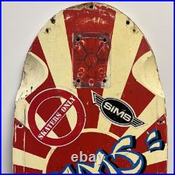 Vintage Rare 80's Sims Kamikaze Skateboard Deck Used VERY COLLECTABLE