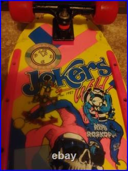 Vintage Rare Valterra Skateboard Jokers Wild