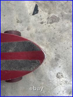 Vintage Red Aluminum Skateboard