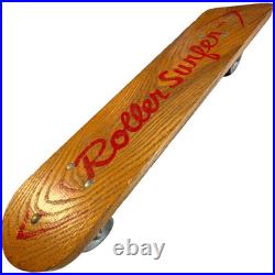 Vintage Roller Surfer Wooden Skateboard Sidewalk Metal Wheels Nokomis, Illinois