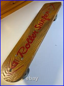 Vintage Roller Surfer Wooden Skateboard Sidewalk Metal Wheels Nokomis, Illinois