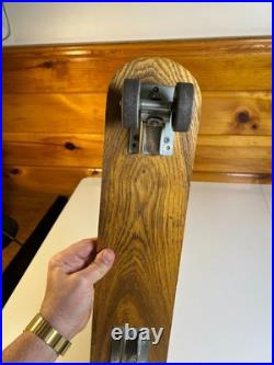 Vintage Roller Surfer Wooden Skateboard Sidewalk Metal Wheels Nokomis, Illinois