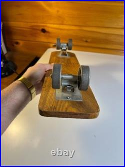 Vintage Roller Surfer Wooden Skateboard Sidewalk Metal Wheels Nokomis, Illinois