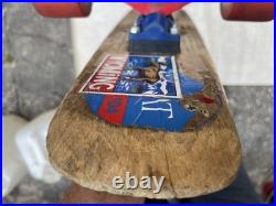 Vintage SIMS PURE JUICE 44 Longboard, 70mm Red Kryptonics, Well Smashed Trucks