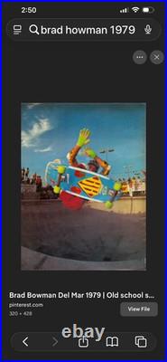 Vintage SIMS Skateboard Deck 1979 Brad Bowman Skateboard Deck restored OG LOGO
