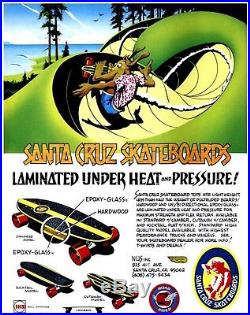 Vintage Santa Cruz Epoxy-Glass KickTail -Super Juice Ojs Trackers Kryptonics