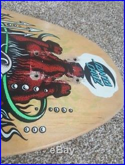 Vintage Santa Cruz Jason Jessee Neptune Shark Tail Skateboard 1988 Very Rare