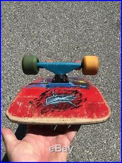 Vintage Santa Cruz Jason Jessee Neptune Shark Tail Skateboard Slimeball Trackers