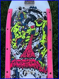 Vintage Santa Cruz Rob Roskopp Target 4 Skateboard 1980's (1987) White Dip