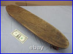 Vintage Sears Spyder Wooden Long Board Skateboard with Clay Wheels 28.5 RARE