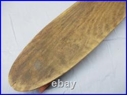 Vintage Sears Spyder Wooden Long Board Skateboard with Clay Wheels 28.5 RARE