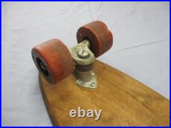 Vintage Sears Spyder Wooden Long Board Skateboard with Clay Wheels 28.5 RARE