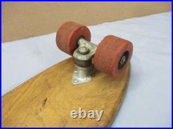 Vintage Sears Spyder Wooden Long Board Skateboard with Clay Wheels 28.5 RARE