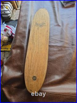 Vintage Sears Spyder Wooden Skateboard Long Board with Red Wheels Approx. 28.5L
