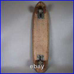 Vintage Sidewalk Surfboards Nash Green Shark Wooden Skateboard Longboard 1960s