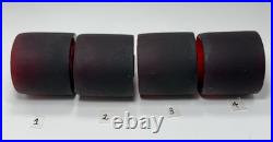 Vintage Sims 60mm Pure Juice Competition 1970s Skateboard Wheels Set of 4 Red