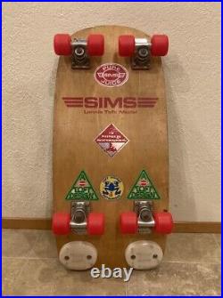 Vintage Sims Lonnie Toft Model 8 Wheeler Skateboard Original 1970s Outrageous 8