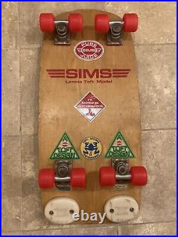 Vintage Sims Lonnie Toft Model 8 Wheeler Skateboard Original 1970s Outrageous 8