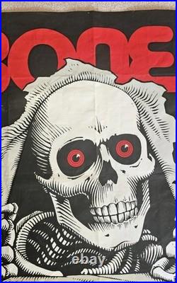 Vintage Skateboard Banner Powell Bones Ripper 1984 OG Skate Shop Poster 36 x 36 Vintage Skateboard Banner Powell Bones Ripper 1984 OG Skate Shop Poster 36 x 36