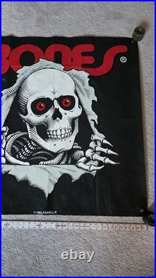 Vintage Skateboard Banner Powell Bones Ripper 1984 OG Skate Shop Poster 36 x 36 Vintage Skateboard Banner Powell Bones Ripper 1984 OG Skate Shop Poster 36 x 36