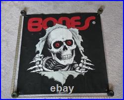 Vintage Skateboard Banner Powell Bones Ripper 1984 OG Skate Shop Poster 36 x 36