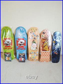 Vintage Skateboard Collection, Powell, Vision, Tony Hawk, 35 Skateboard decks