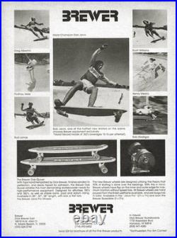 Vintage Skateboard Dick Brewer Randall Bowl Roll ACS 500 Trucks 1977 Like Mint