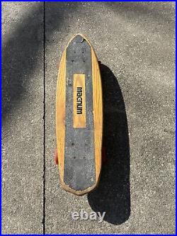 Vintage Skateboard Makaha 3 Magnum Wooden Skateboard 1960's Rare 25 Fat Cats