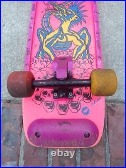 Vintage Skateboard NASH Executioner Red Line Pink Dragon With XR-2 Trucks