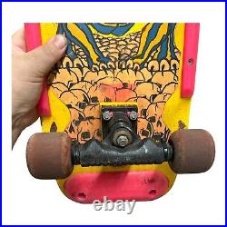 Vintage Skateboard NASH Executioner Red Line Yellow Pink Dragon With XR-2 Trucks