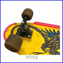 Vintage Skateboard NASH Executioner Red Line Yellow Pink Dragon With XR-2 Trucks