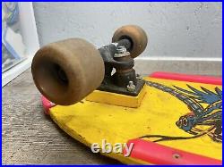 Vintage Skateboard NASH Executioner Red Line Yellow Pink Dragon With XR-2 Trucks