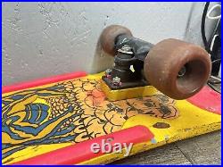 Vintage Skateboard NASH Executioner Red Line Yellow Pink Dragon With XR-2 Trucks