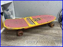 Vintage Skateboard NASH Executioner Red Line Yellow Pink Dragon With XR-2 Trucks