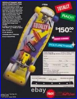 Vintage Skateboard NASH Totally Rad 1986. Rare Vintage Skateboard NASH Totally Rad 1986. Rare