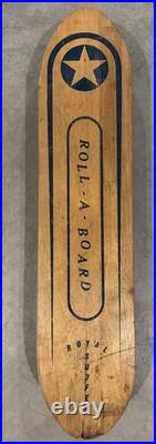 Vintage Skateboard Roll A Board By Royal Surfer 1960 Rare Board From GB