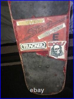 Vintage Skateboard Sims New Wave Complete 1983 Era Tracker Rare The Wheel II Rad
