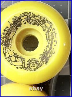 Vintage Skateboard Wheels NOS Santa Cruz Big Balls 65mm 92a Yellow Sealed