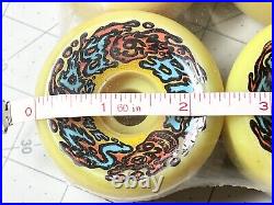 Vintage Skateboard Wheels NOS Santa Cruz Big Balls 65mm 92a Yellow Sealed