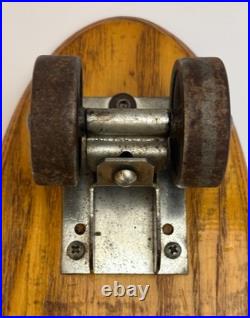 Vintage Skateboard Wooden TIGER 150 1960s Longboard Pintail Metal Wheels RARE