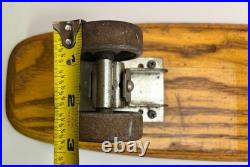 Vintage Skateboard Wooden TIGER 150 1960s Longboard Pintail Metal Wheels RARE