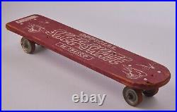 Vintage Skee Skate Steel Wheel Skateboard 1960s with Great Graphics, Light Use