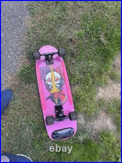 Vintage Skull Sword Skateboard 1980s